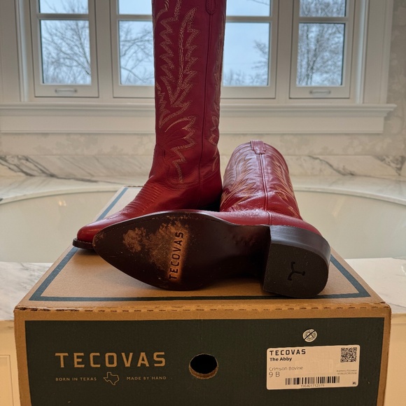 Tecovas Abby Western Boot - Crimson - Picture 3 of 6